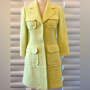 Per Se Yellow Textured Coat
